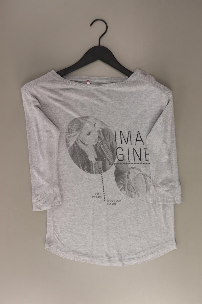 s.Oliver Printshirt Gr. 34 3/4 Ärmel grau