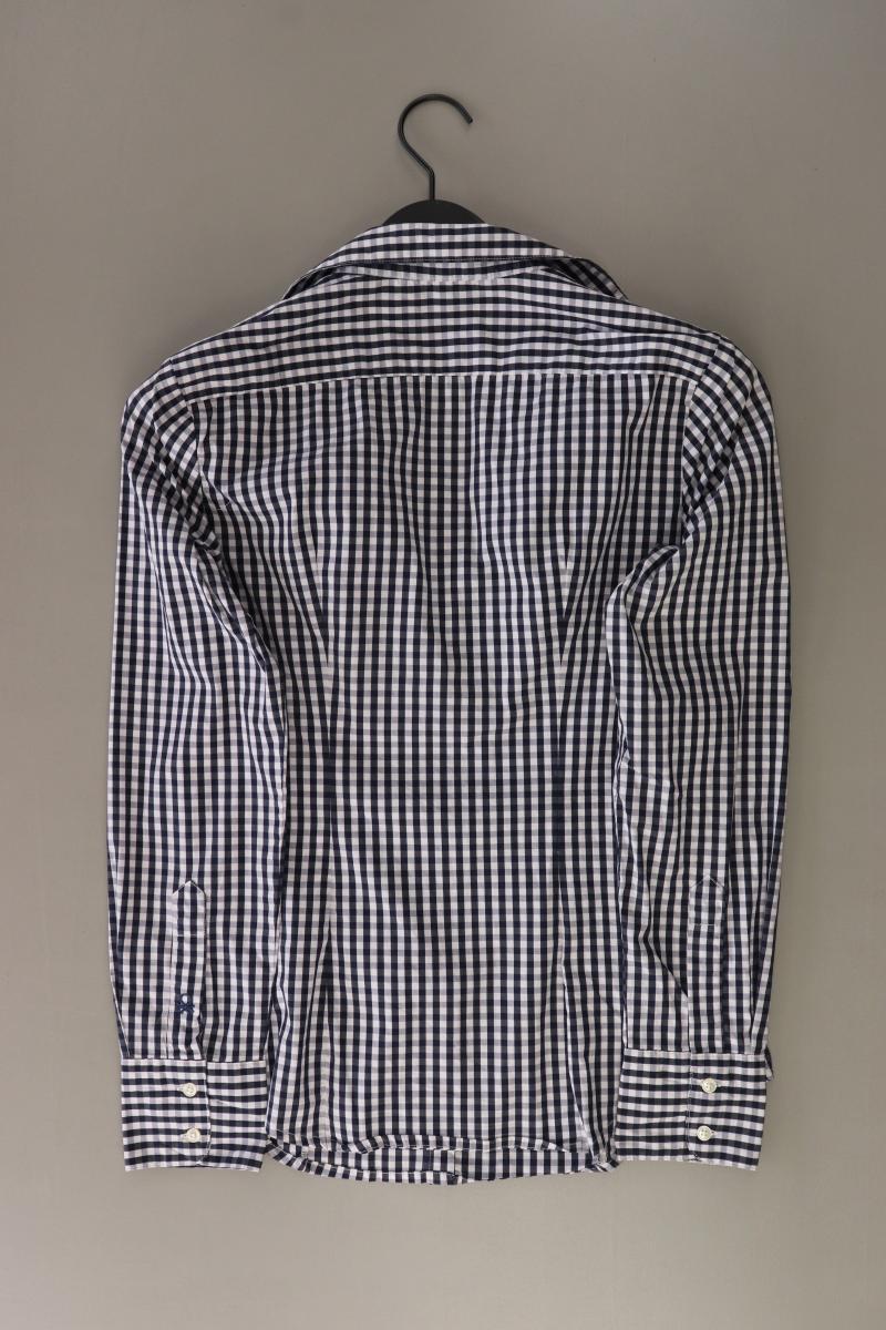 Benetton Langarmbluse Gr. S kariert blau aus Baumwolle