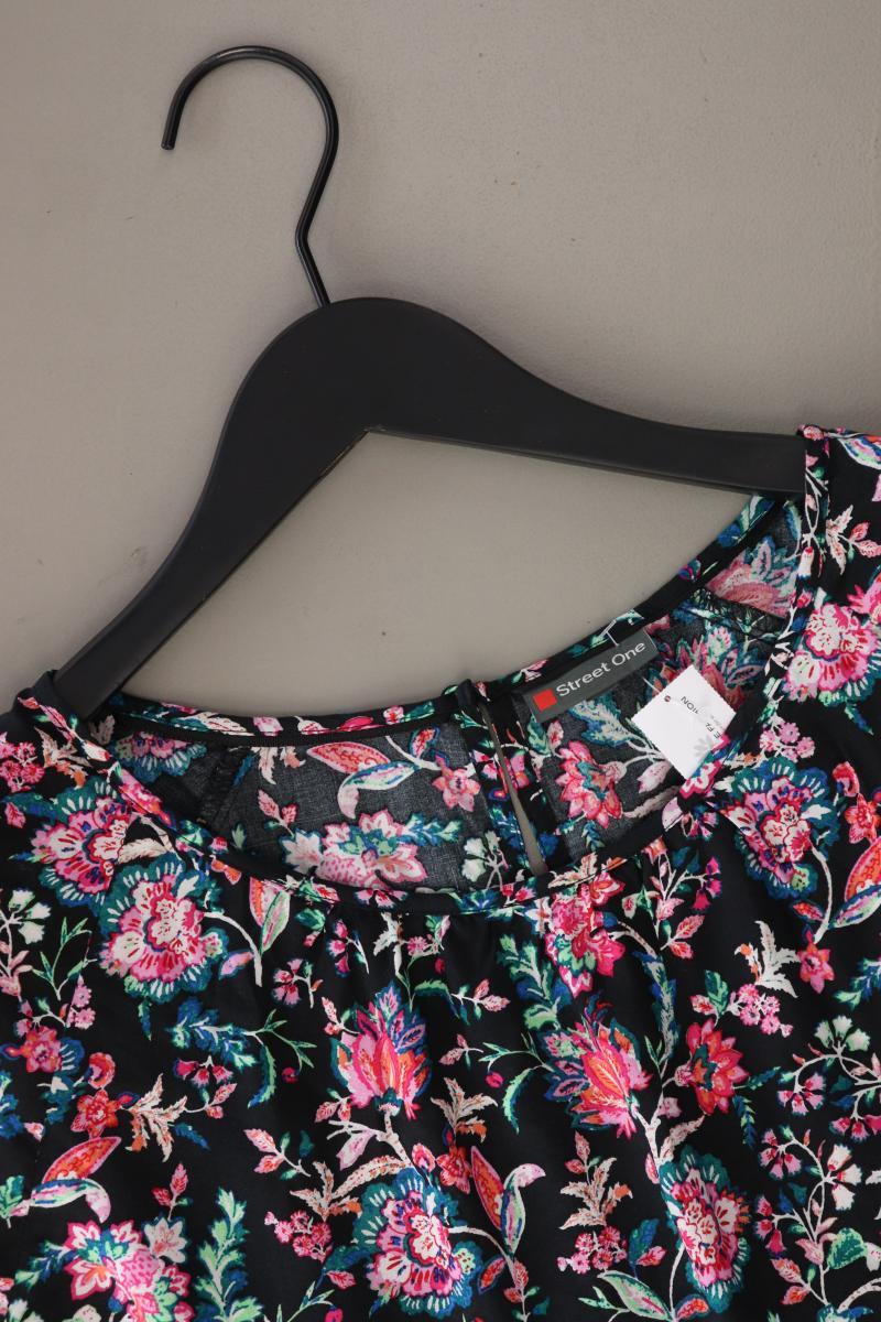 Street One Kurzarmbluse Gr. 36 mit Blumenmuster mehrfarbig aus Modal