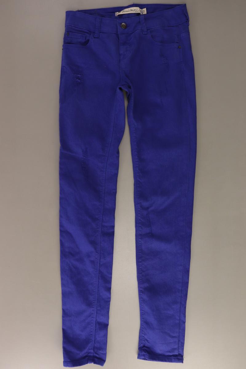 Zara Five-Pocket-Hose Gr. 34 blau aus Baumwolle