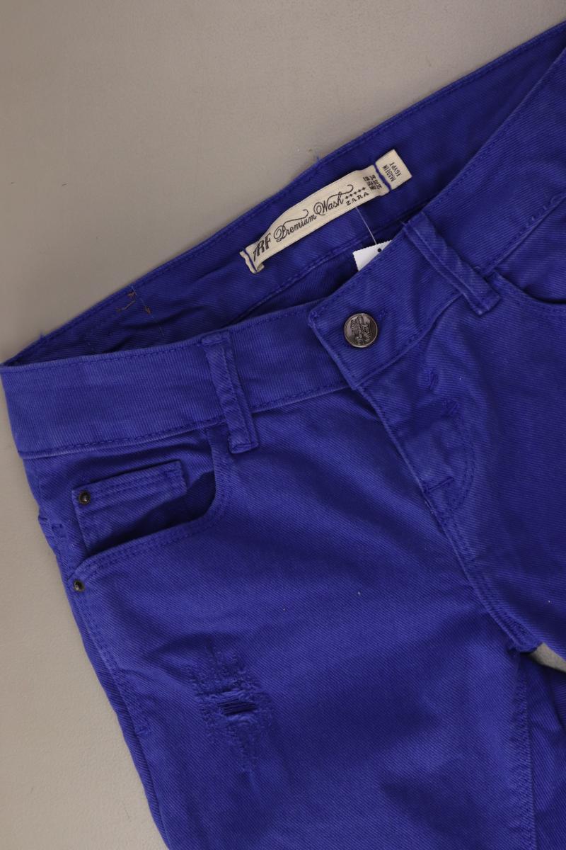 Zara Five-Pocket-Hose Gr. 34 blau aus Baumwolle