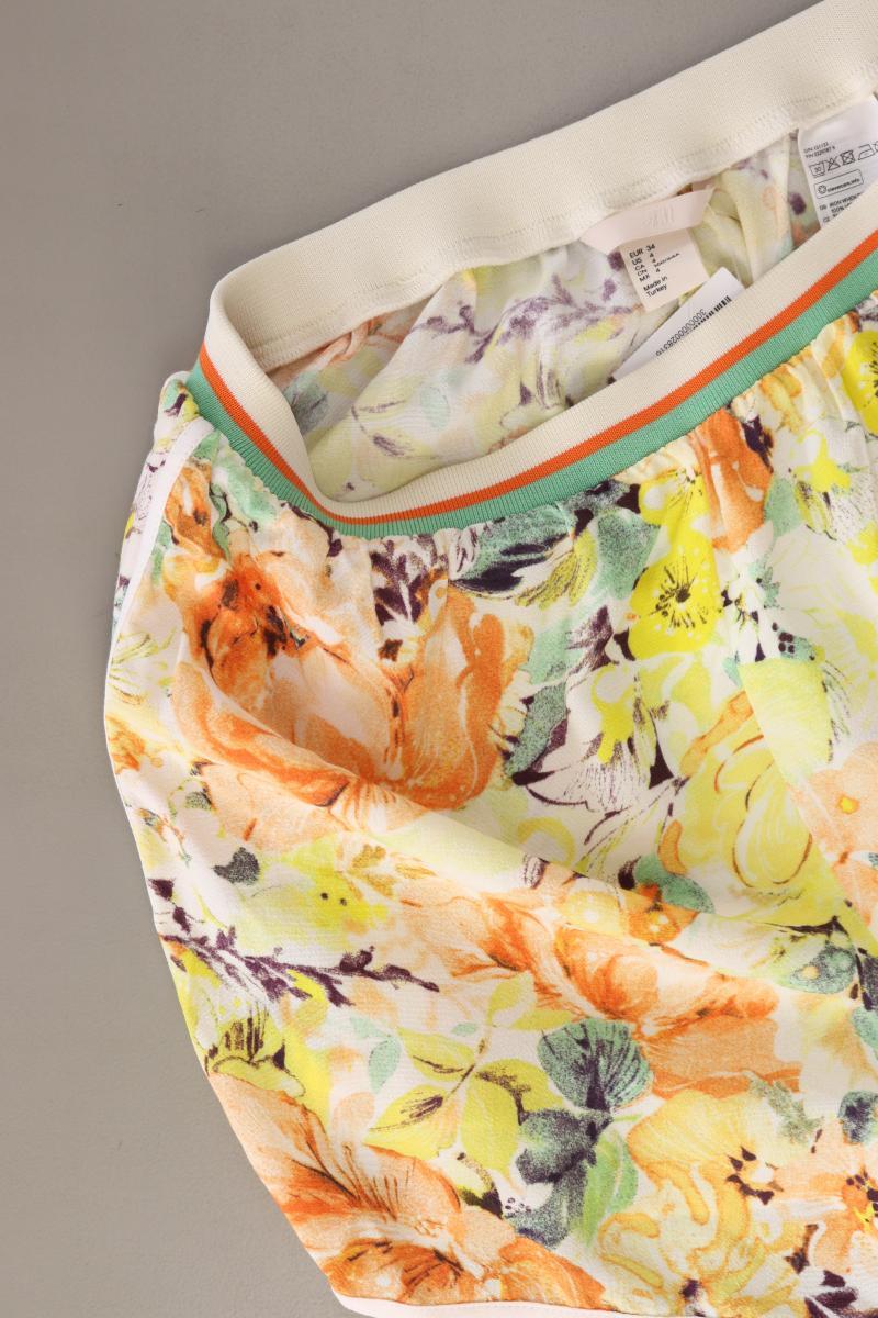 H&M Shorts Gr. 34 mit Blumenmuster neu mit Etikett mehrfarbig aus Viskose