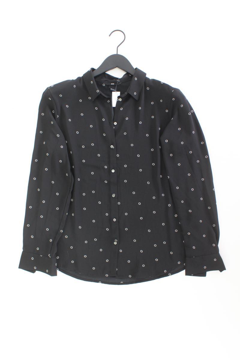 Langarmbluse Gr. 40 schwarz aus Polyester