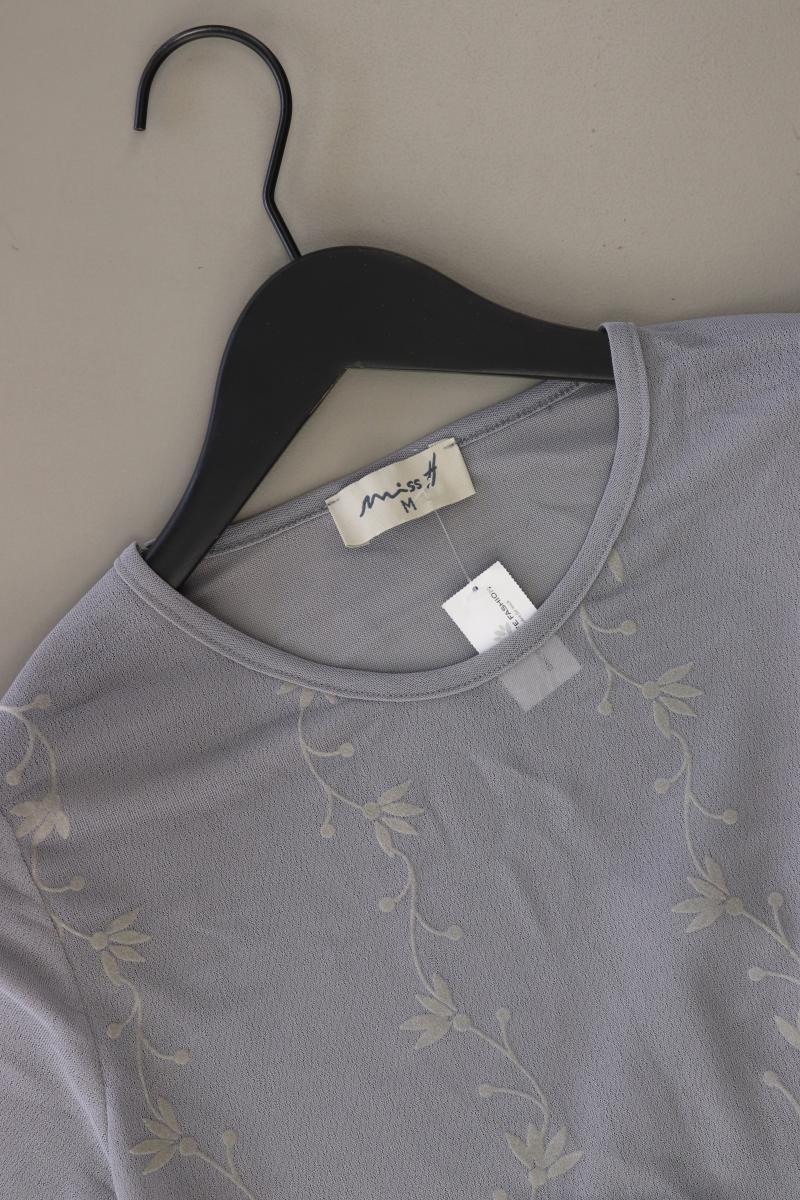Miss H. Kurzarmbluse Gr. M Vintage grau aus Polyester