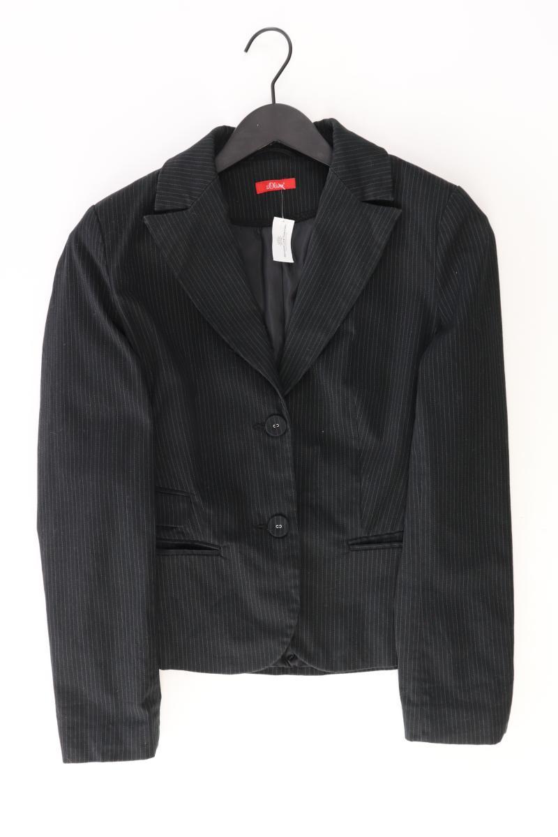 s.Oliver Regular Blazer Gr. 38 gestreift schwarz aus Baumwolle