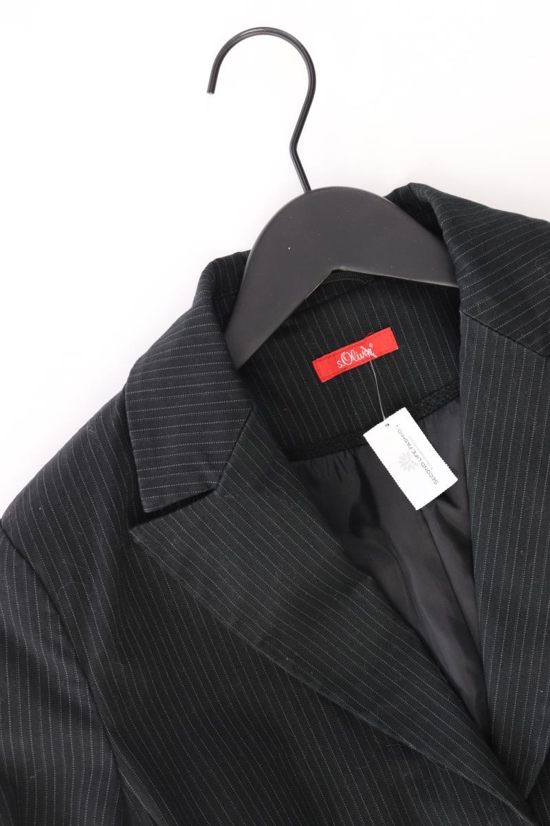 s.Oliver Regular Blazer Gr. 38 gestreift schwarz aus Baumwolle