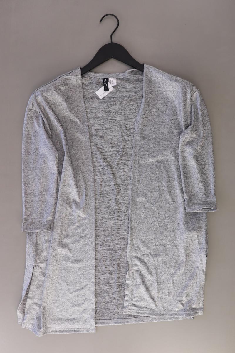 H&M Divided Cardigan Glitzer Gr. XS silber aus Polyester