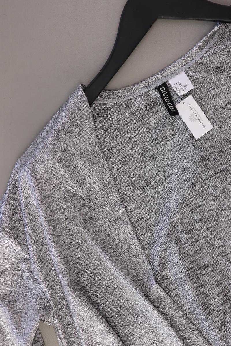 H&M Divided Cardigan Glitzer Gr. XS silber aus Polyester