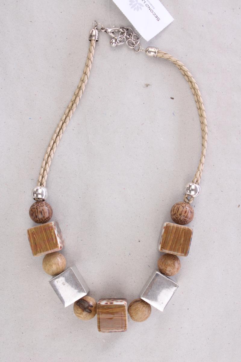 Halskette neuwertig braun