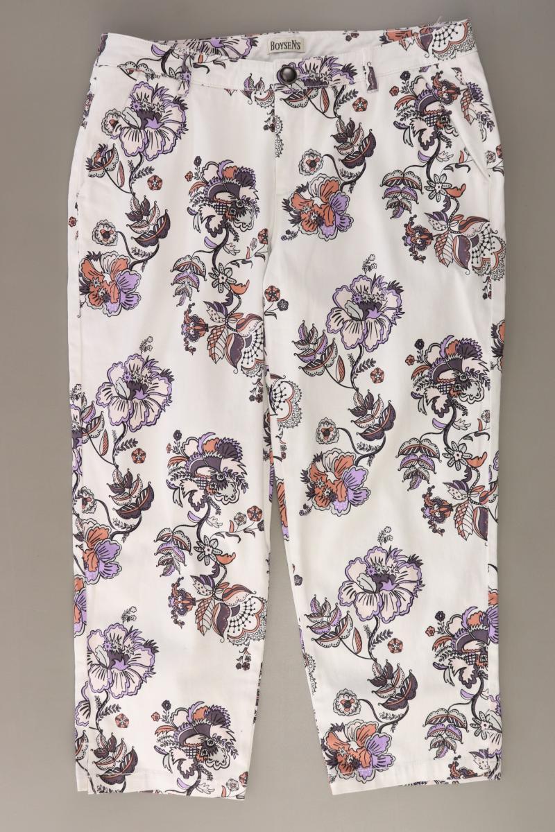 Boysens 7/8 Hose Gr. 40 mit Blumenmuster weiß aus Baumwolle