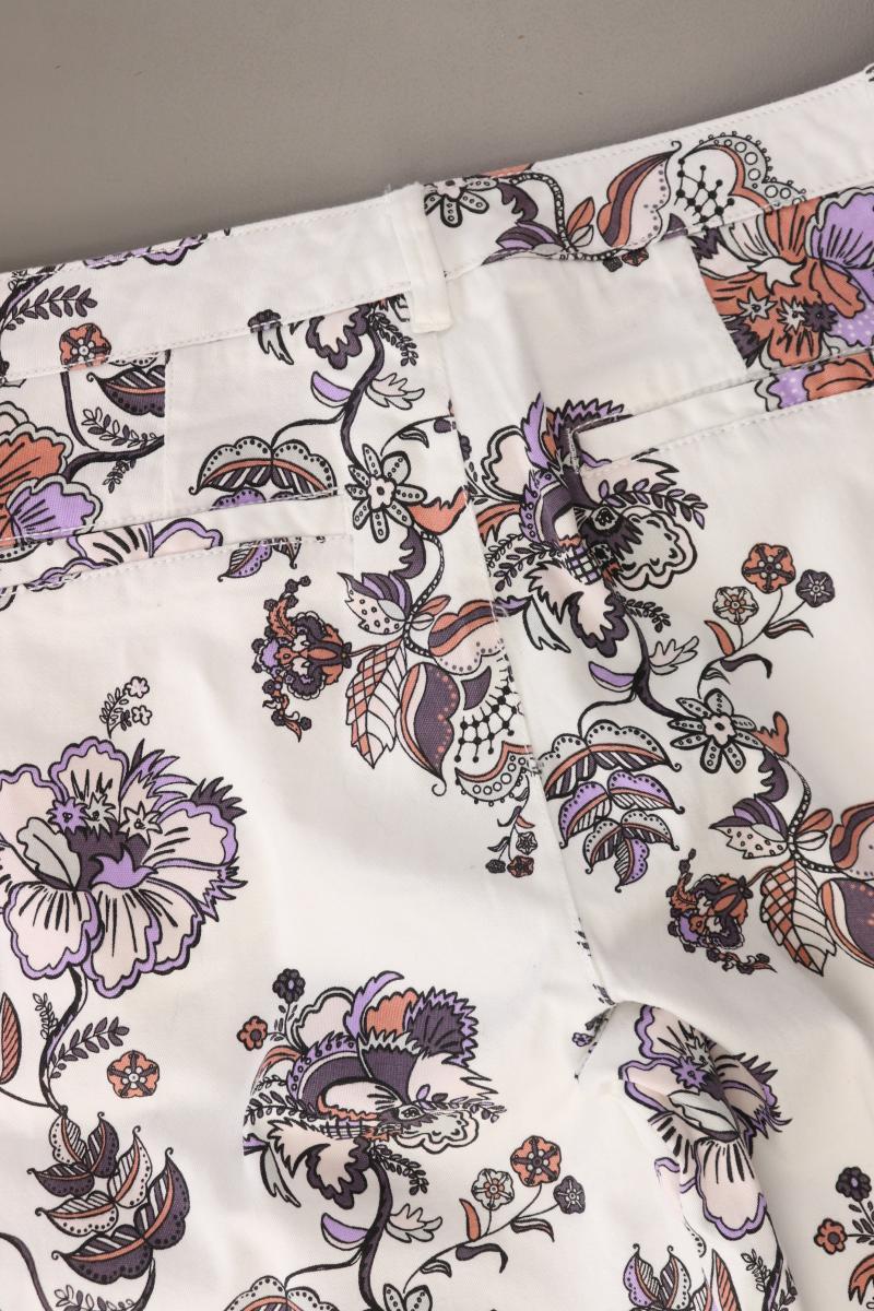 Boysens 7/8 Hose Gr. 40 mit Blumenmuster weiß aus Baumwolle