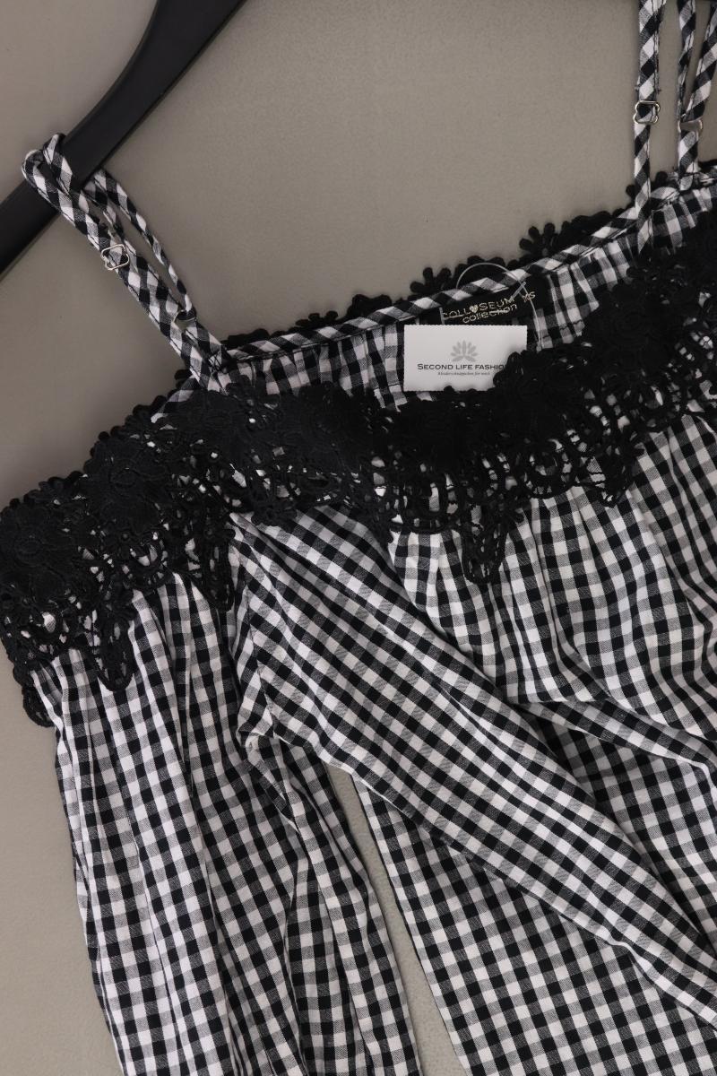 Colloseum Bluse kariert Gr. XS 3/4 Ärmel mit Carmen-Ausschnitt grau
