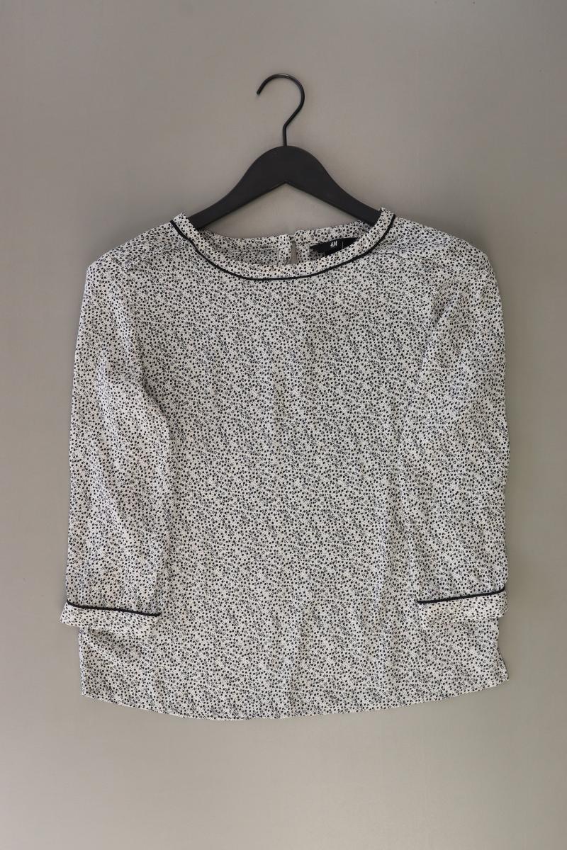 H&M Bluse Gr. 38 3/4 Ärmel grau aus Polyester