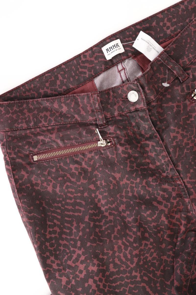ANNA Hose Gr. 40 geometrisches Muster rot aus Baumwolle