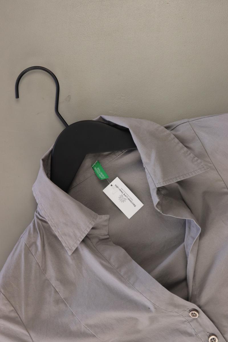 Benetton Langarmbluse Gr. XS grau aus Baumwolle