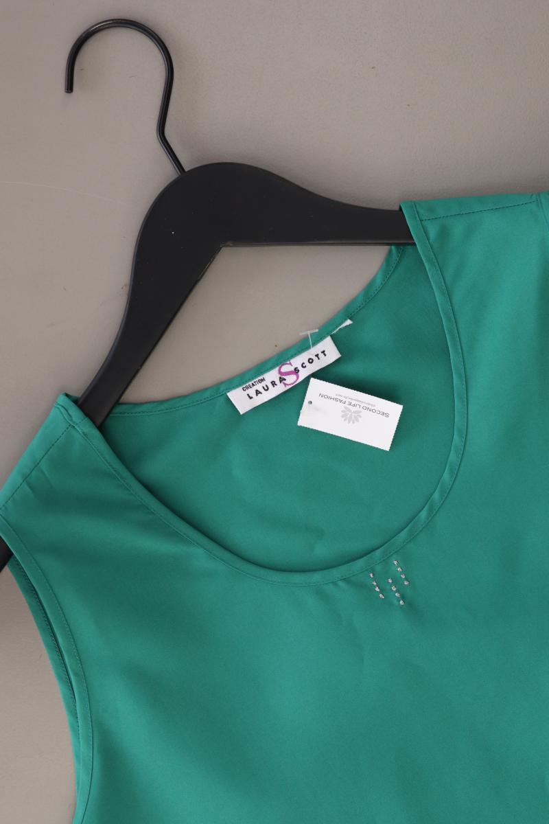 Laura Scott Ärmellose Bluse Gr. 42 grün aus Polyester