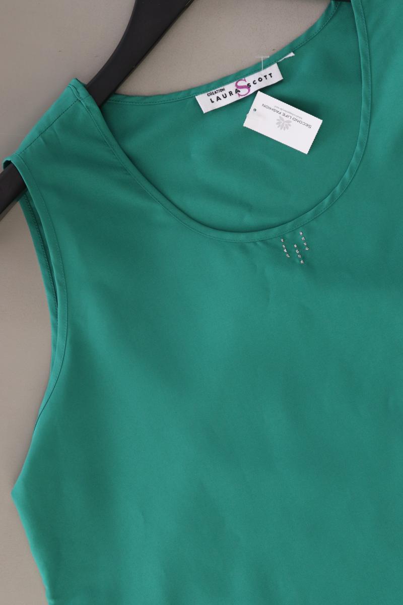 Laura Scott Ärmellose Bluse Gr. 42 grün aus Polyester