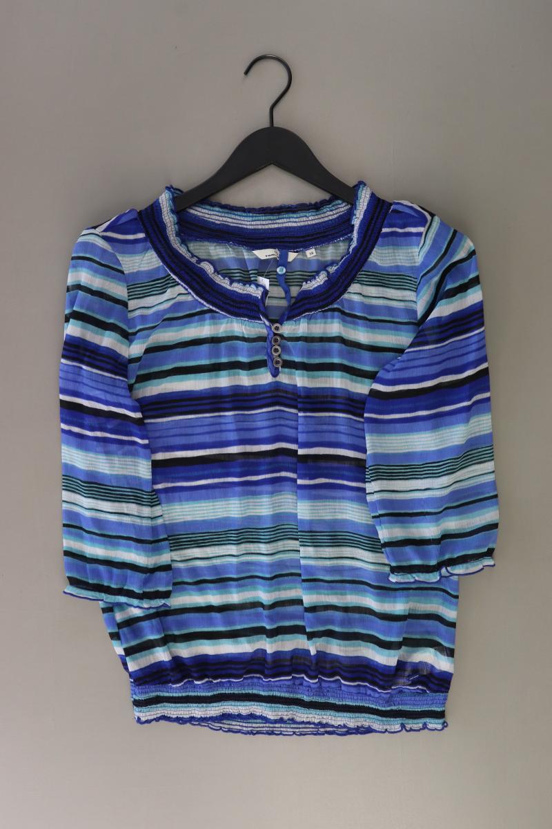 Tom Tailor Classic Bluse Gr. 38 gestreift 3/4 Ärmel blau aus Polyester