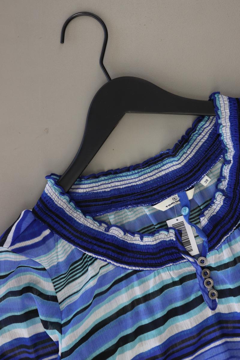 Tom Tailor Classic Bluse Gr. 38 gestreift 3/4 Ärmel blau aus Polyester