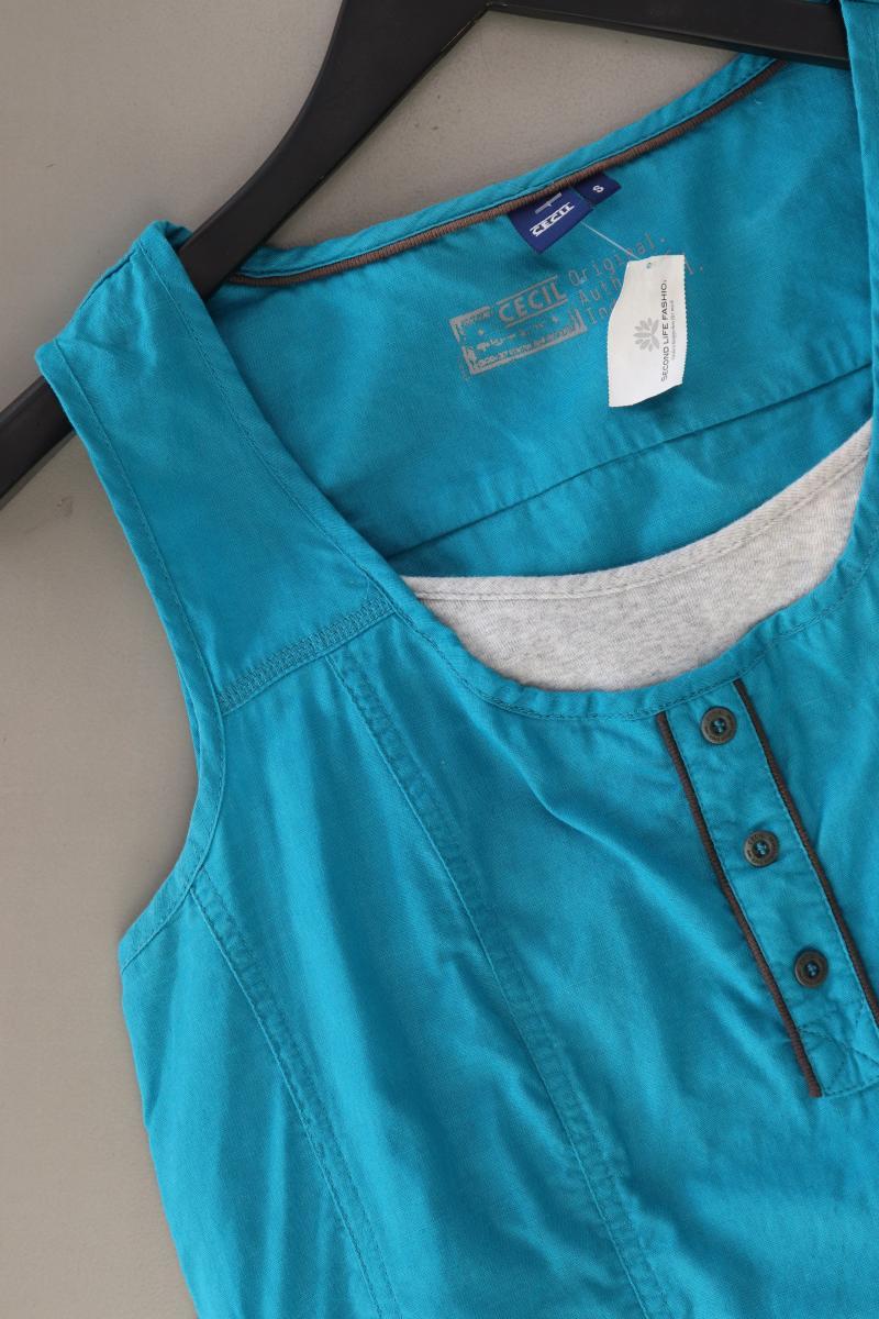 Cecil Ärmellose Bluse Gr. S türkis aus Baumwolle
