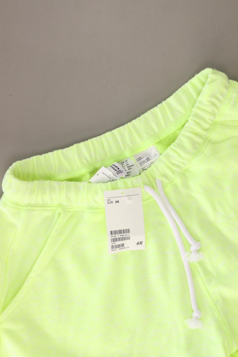H&M Shorts neon Gr. XS neu mit Etikett gelb aus Polyester