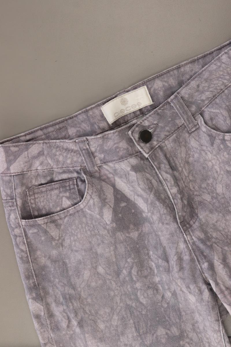 Pieces Five-Pocket-Hose Gr. M/L grau aus Baumwolle