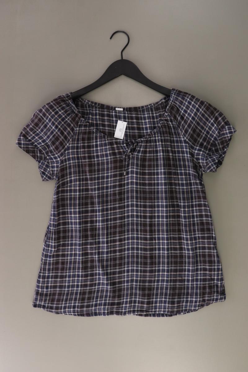 s.Oliver Karobluse Gr. 38 kariert Kurzarm blau aus Baumwolle