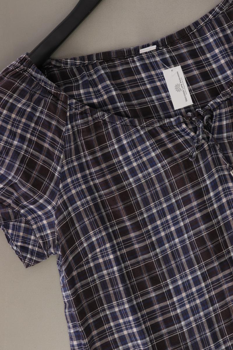 s.Oliver Karobluse Gr. 38 kariert Kurzarm blau aus Baumwolle
