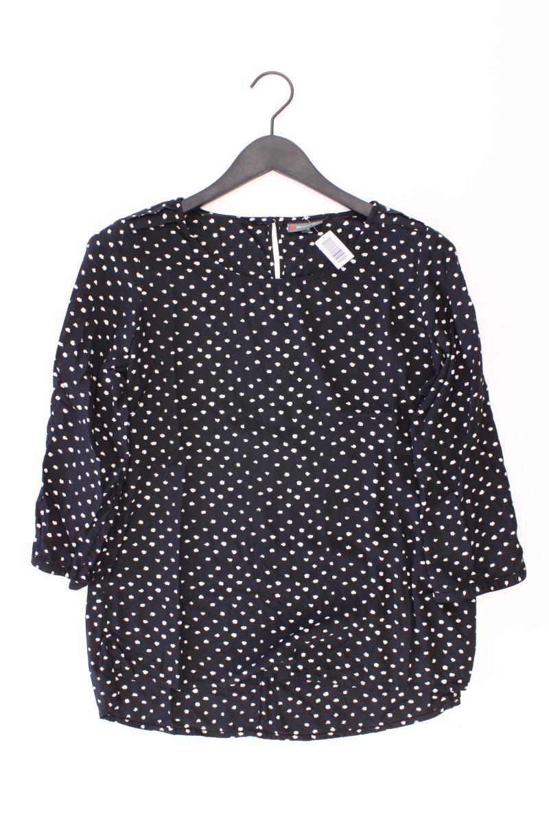 Street One Bluse Gr. 40 gepunktet 3/4 Ärmel schwarz aus Viskose
