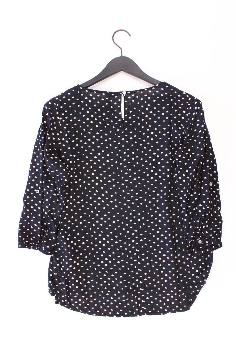 Street One Bluse Gr. 40 gepunktet 3/4 Ärmel schwarz aus Viskose