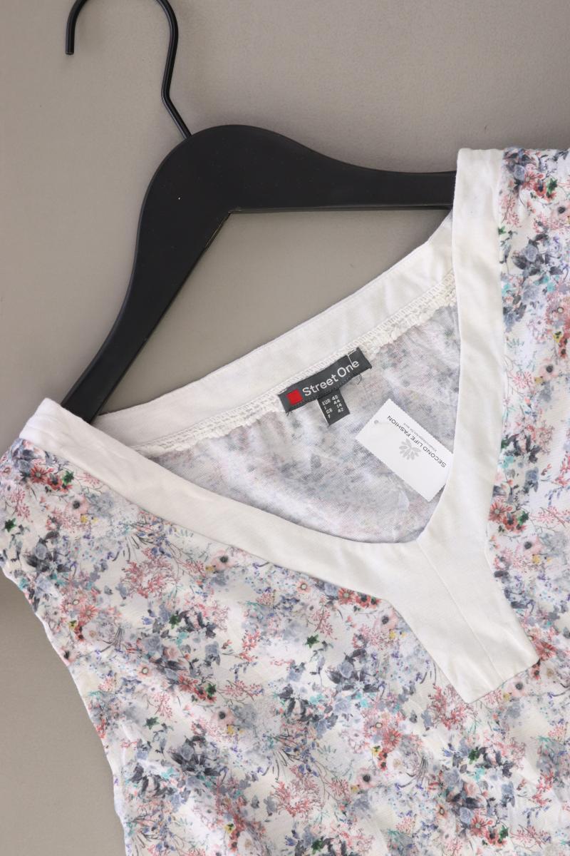 Street One Ärmellose Bluse Gr. 40 mit Blumenmuster mehrfarbig