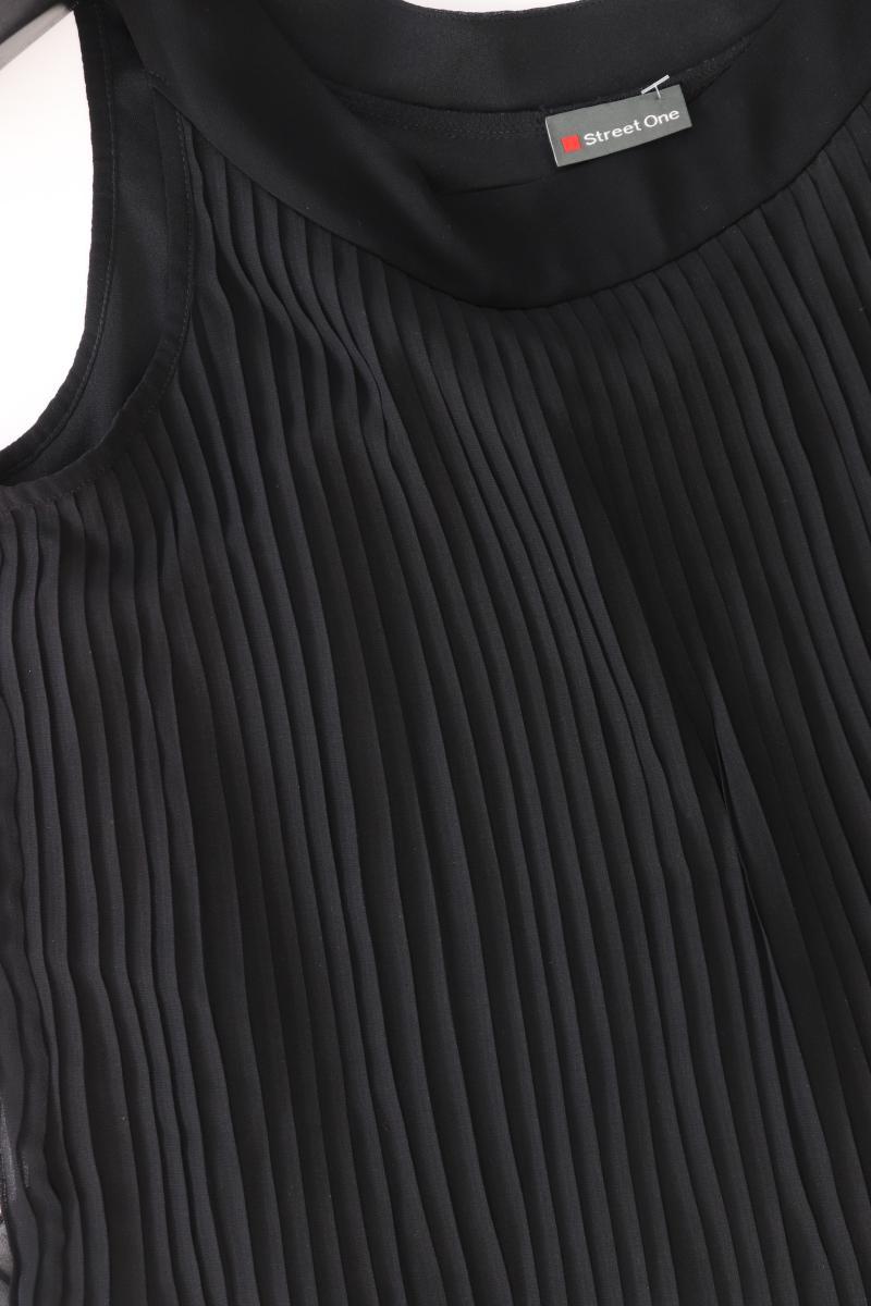 Street One Chiffonbluse Gr. 38 neuwertig Ärmellos schwarz aus Polyester