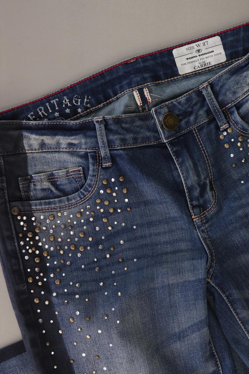 Tom Tailor Skinny Jeans Gr. W27 Modell Carrie blau aus Baumwolle
