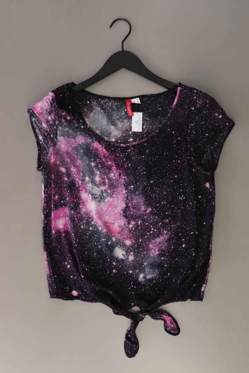 H&M Divided Bluse Gr. 40 Kurzarm lila aus Viskose