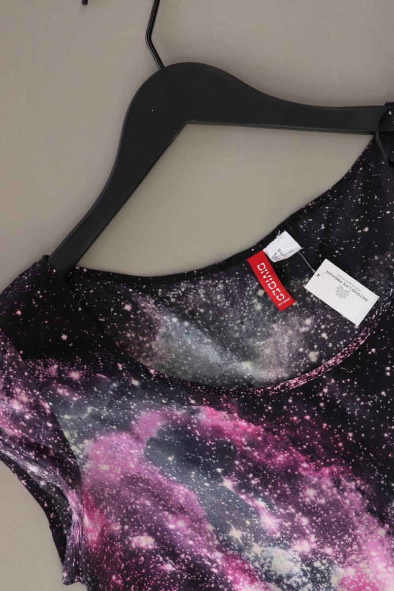 H&M Divided Bluse Gr. 40 Kurzarm lila aus Viskose