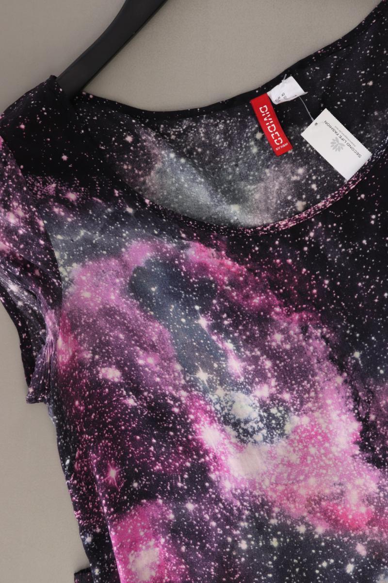 H&M Divided Bluse Gr. 40 Kurzarm lila aus Viskose