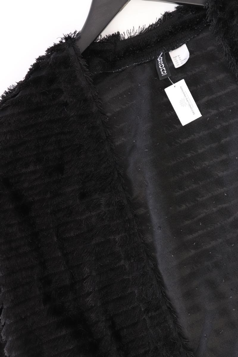 H&M Divided Cardigan mit Fransen Gr. M Langarm schwarz aus Polyester