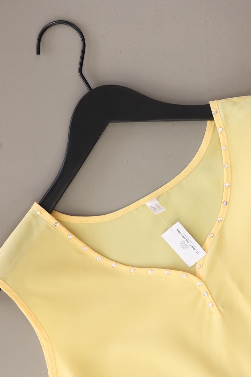 Ärmellose Bluse Gr. 42 gelb aus Polyester