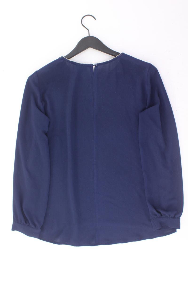 Vero Moda Langarmbluse Gr. L neuwertig mit Glitzer blau aus Polyester