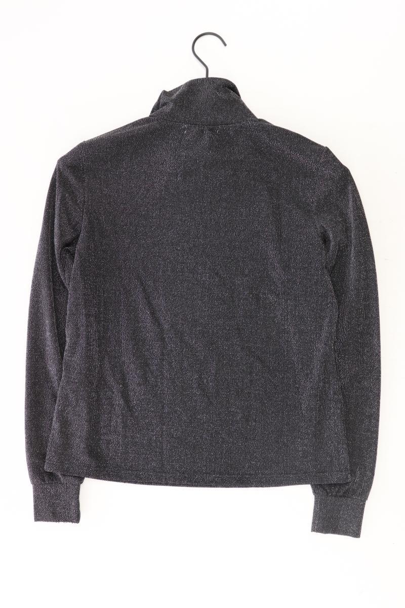 NA-KD Longsleeve-Shirt Gr. S Langarm mit Glitzer silber aus Polyamid