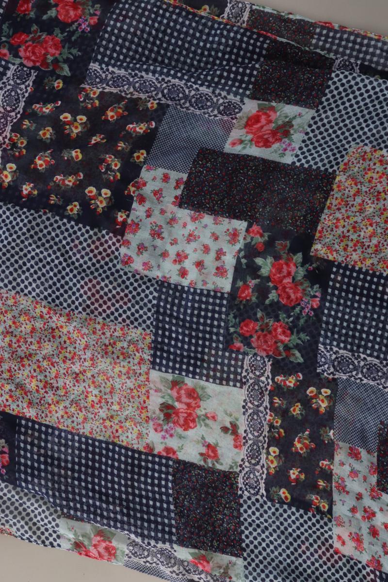 Tuch mit Blumenmuster blau