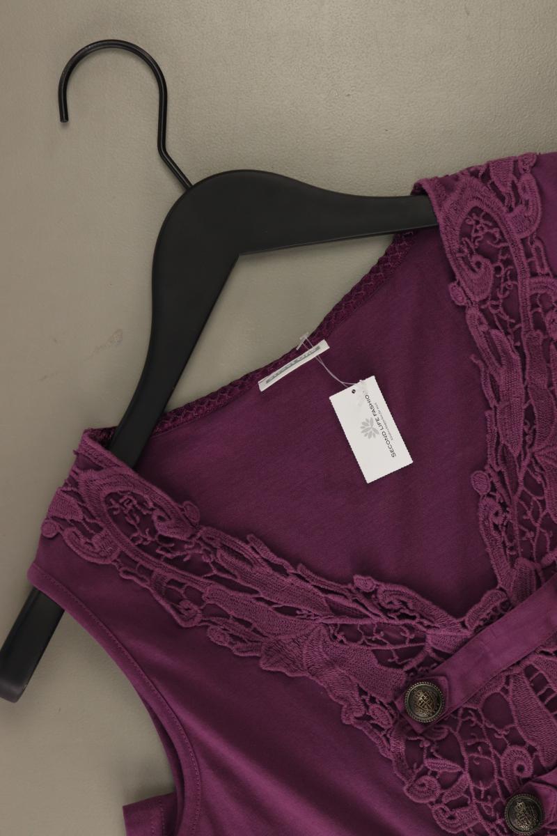 Street One Midikleid Gr. 40 Ärmellos lila aus Baumwolle