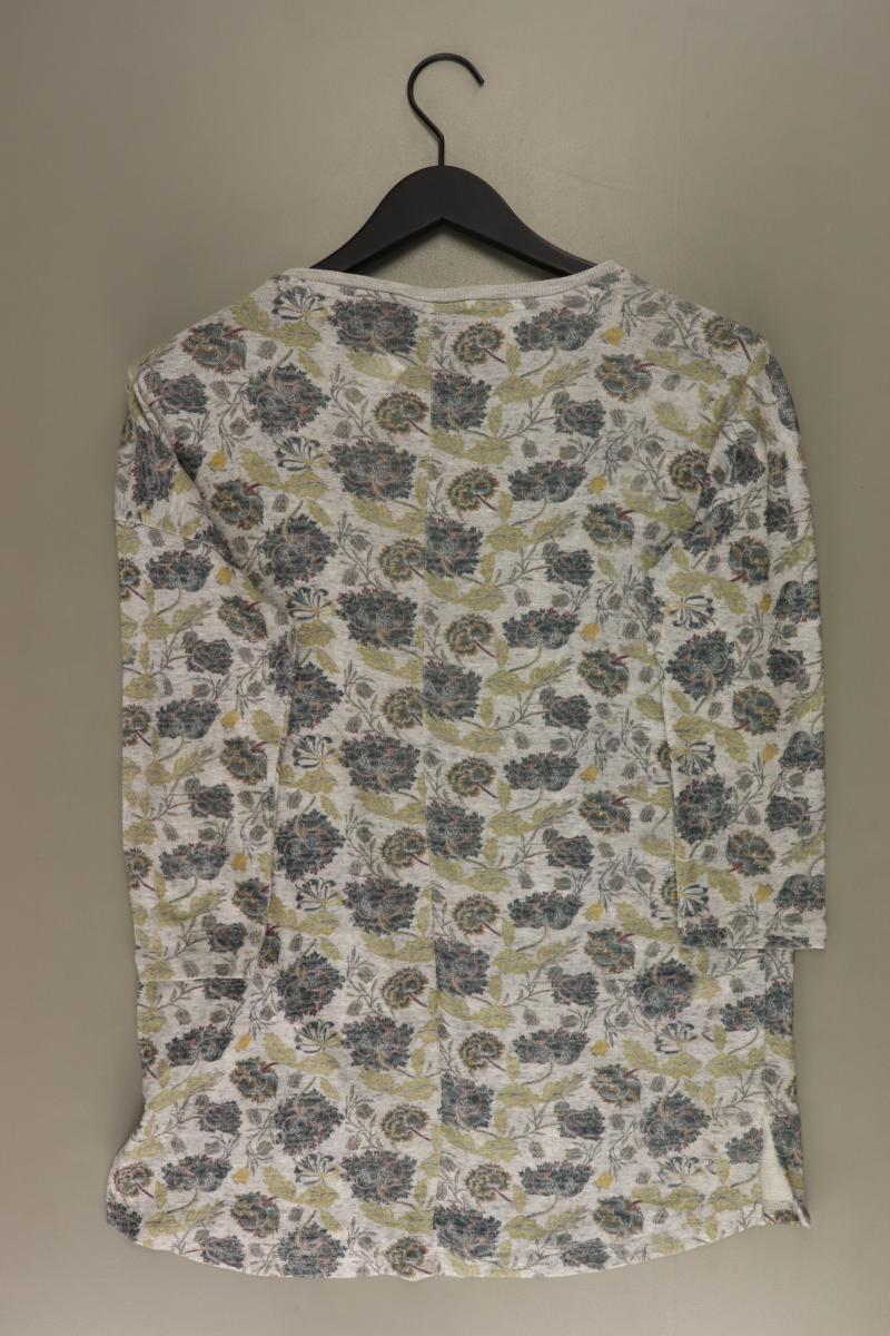 C&A Pullover Gr. S mit Blumenmuster grau aus Polyester