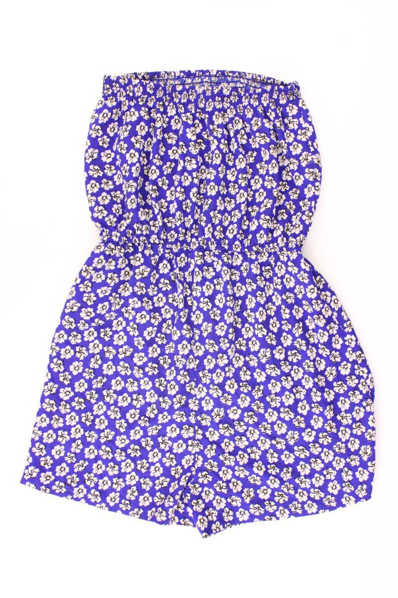 Playsuit Gr. S mit Blumenmuster blau aus Polyester