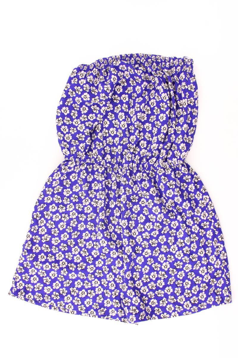 Playsuit Gr. S mit Blumenmuster blau aus Polyester