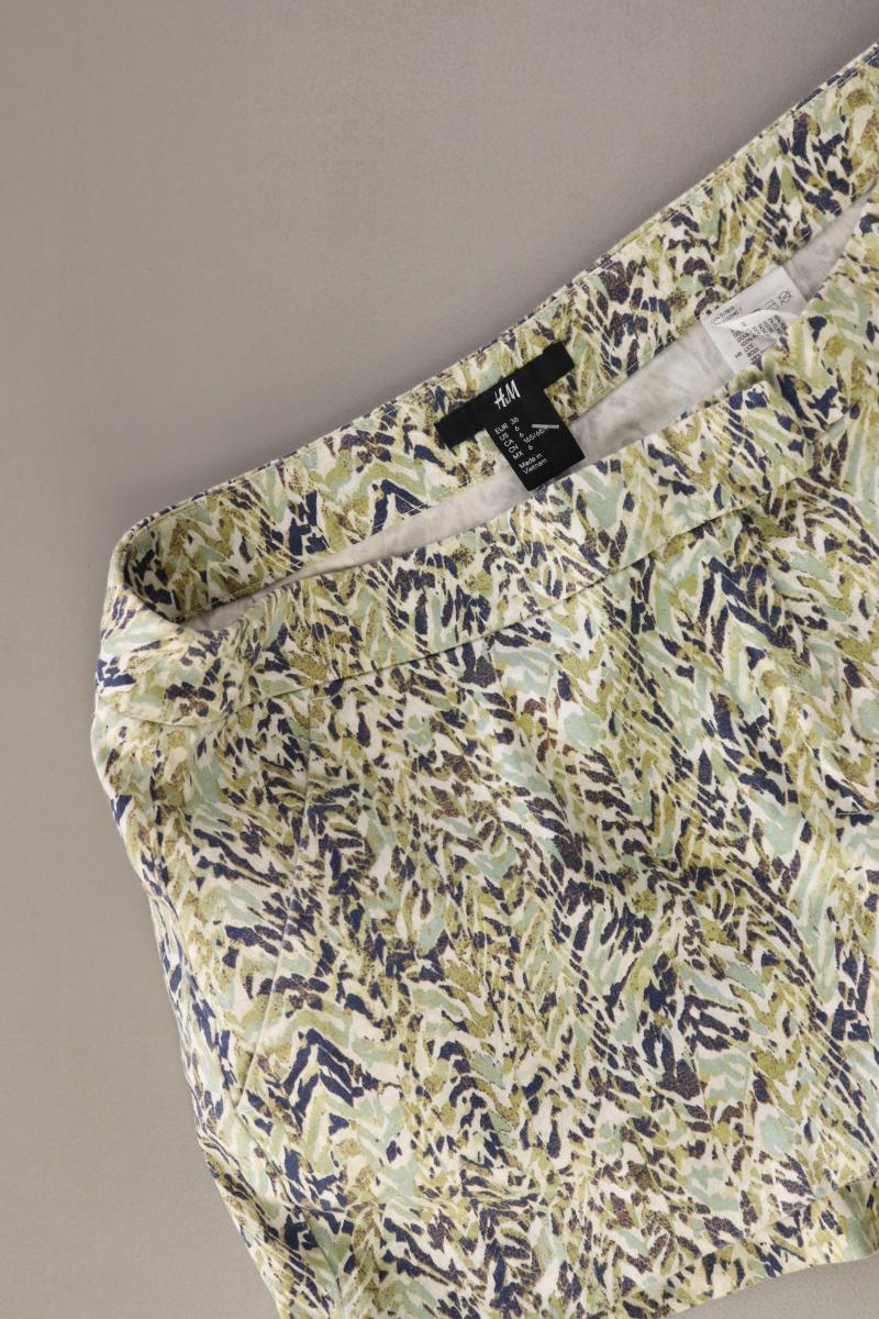 H&M Shorts Gr. 36 geometrisches Muster grün aus Baumwolle