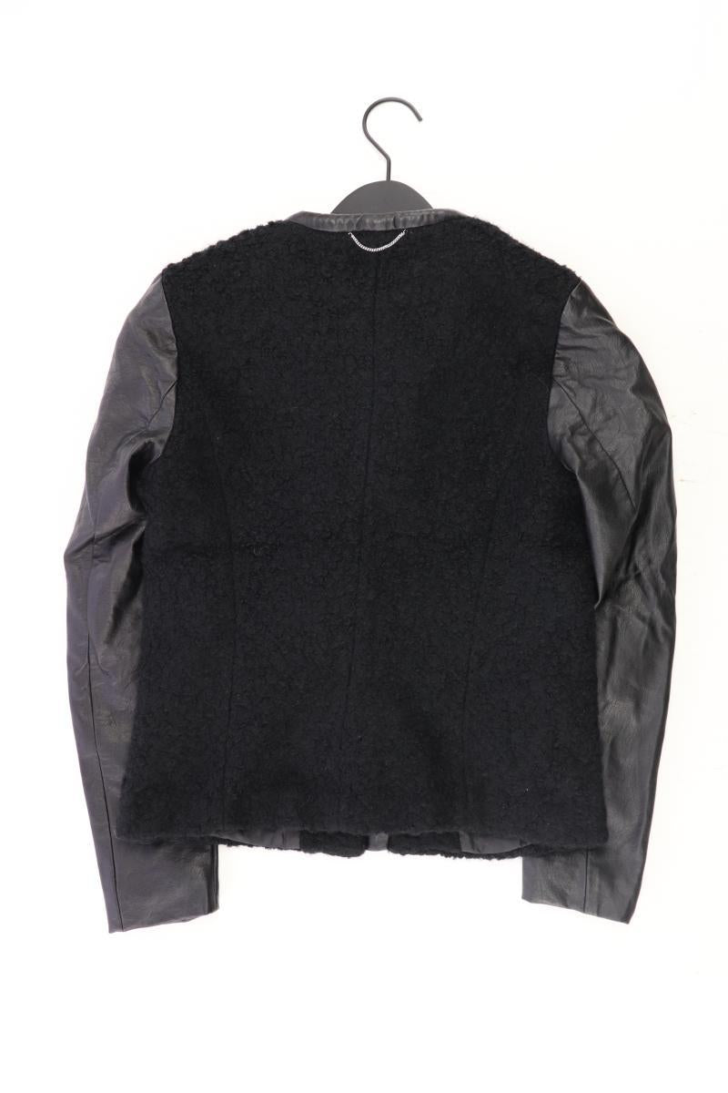 H&M Kunstlederjacke Gr. 38 schwarz aus Wolle