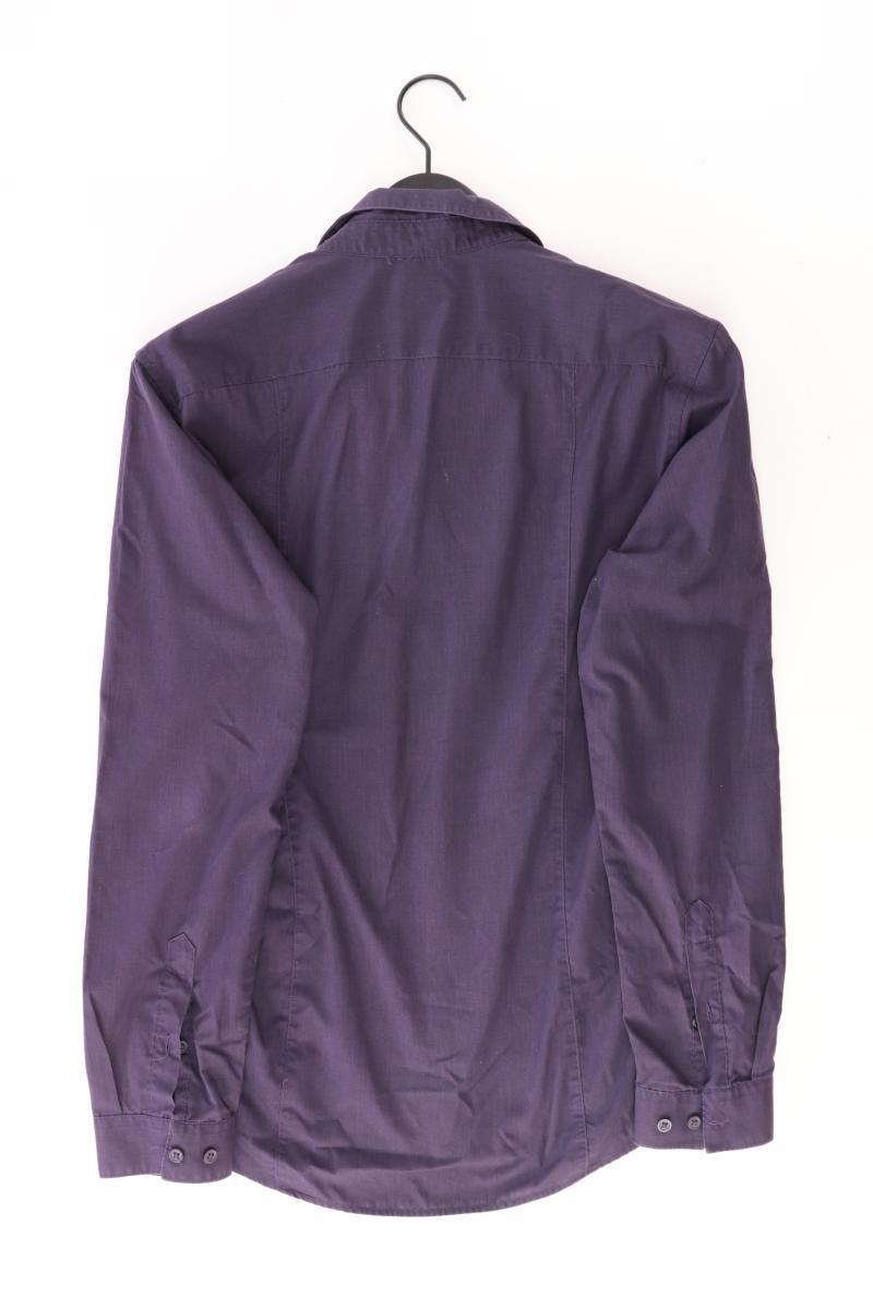 H&M Langarmhemd für Herren Gr. M lila aus Polyester