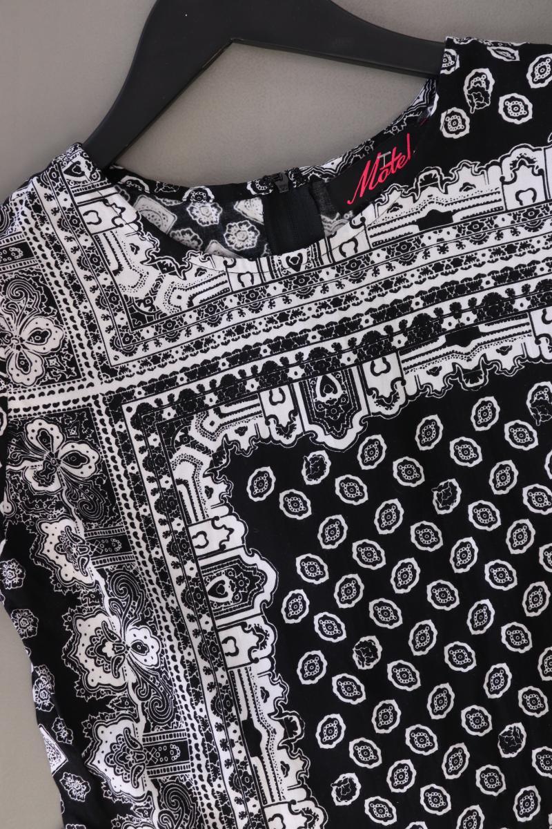 Motel Kleid Gr. S geometrisches Muster Kurzarm schwarz aus Viskose