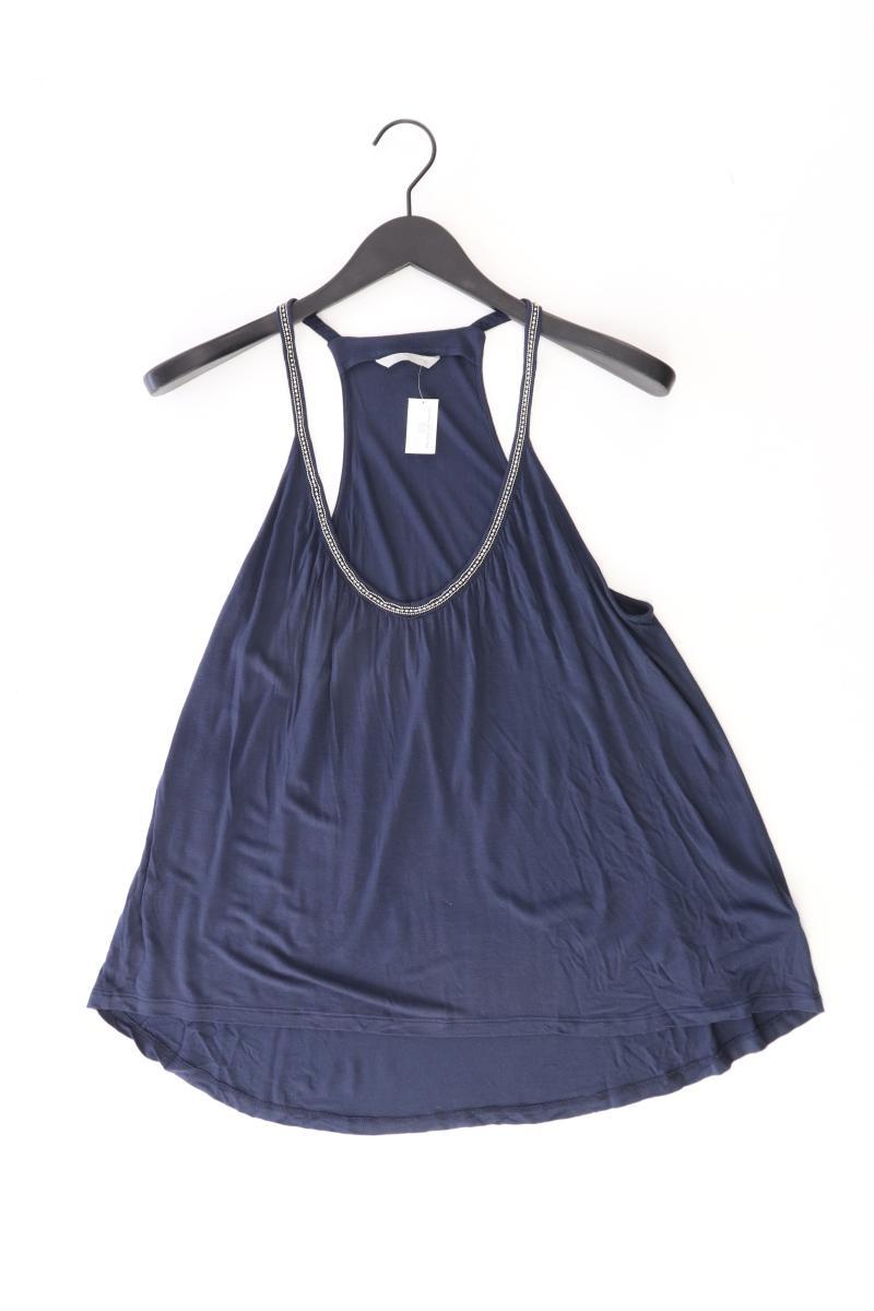 H&M Trägertop Gr. L blau aus Viskose